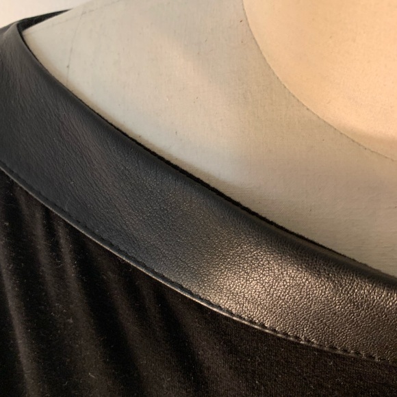 New, never worn leather trim neckline - Picture 4 of 5